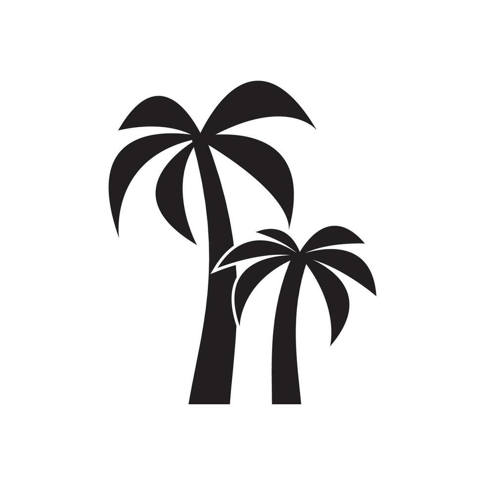 palma árbol icono vector diseño ilustración tropical árbol símbolo