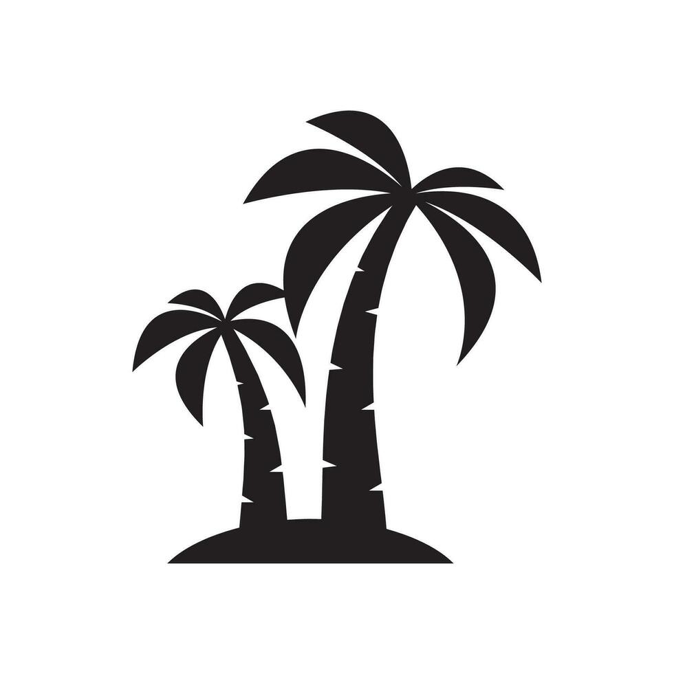 palm tree icon vector design illustration  tropical tree symbol