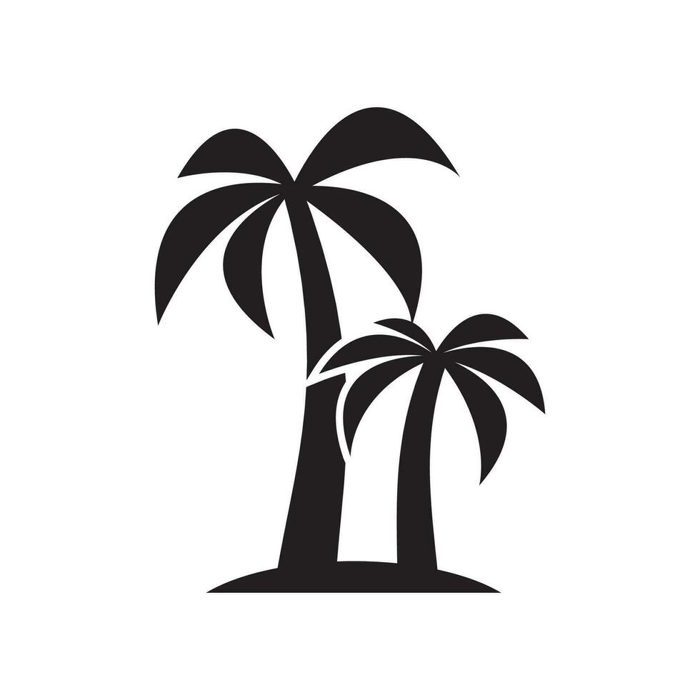 palm tree icon vector design illustration  tropical tree symbol