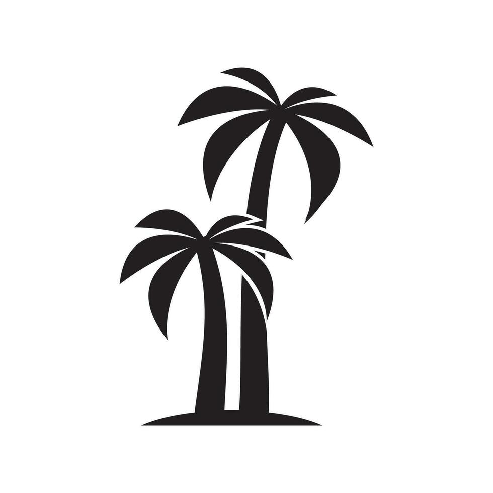 palm tree icon vector design illustration  tropical tree symbol