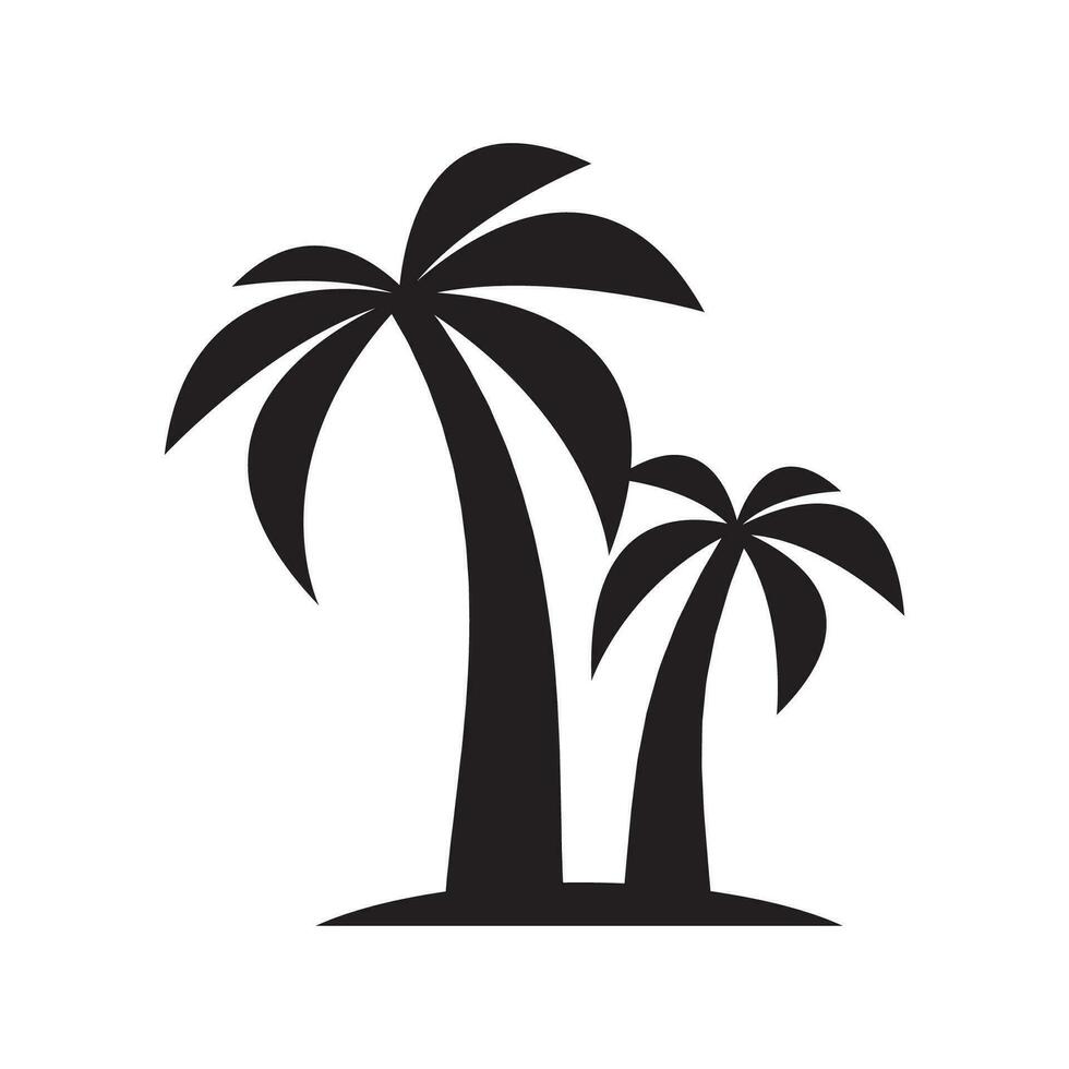 palm tree icon vector design illustration  tropical tree symbol
