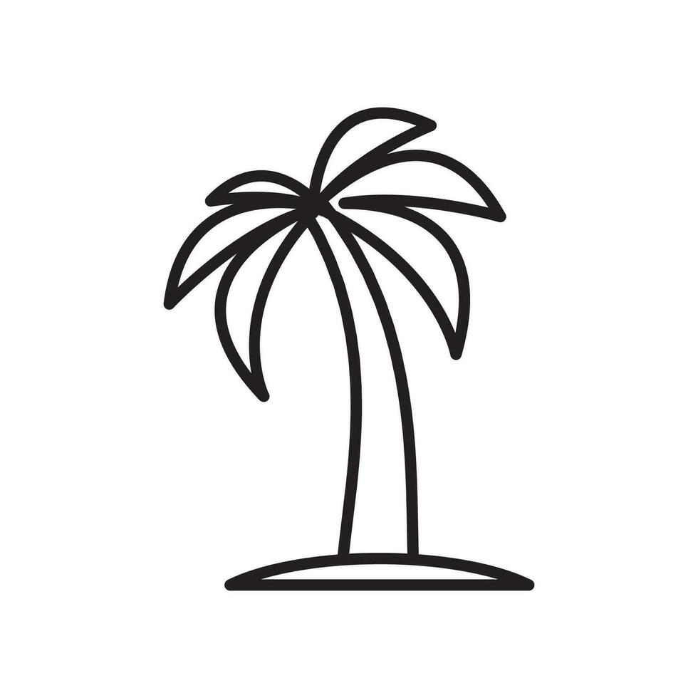 palma árbol icono vector diseño ilustración tropical árbol símbolo