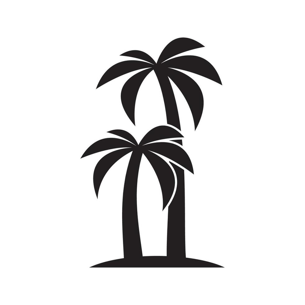 palma árbol icono vector diseño ilustración tropical árbol símbolo