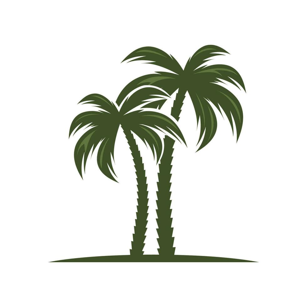 palma árbol icono vector diseño ilustración tropical árbol símbolo