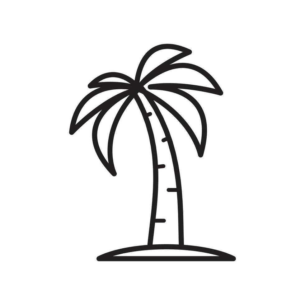 palma árbol icono vector diseño ilustración tropical árbol símbolo