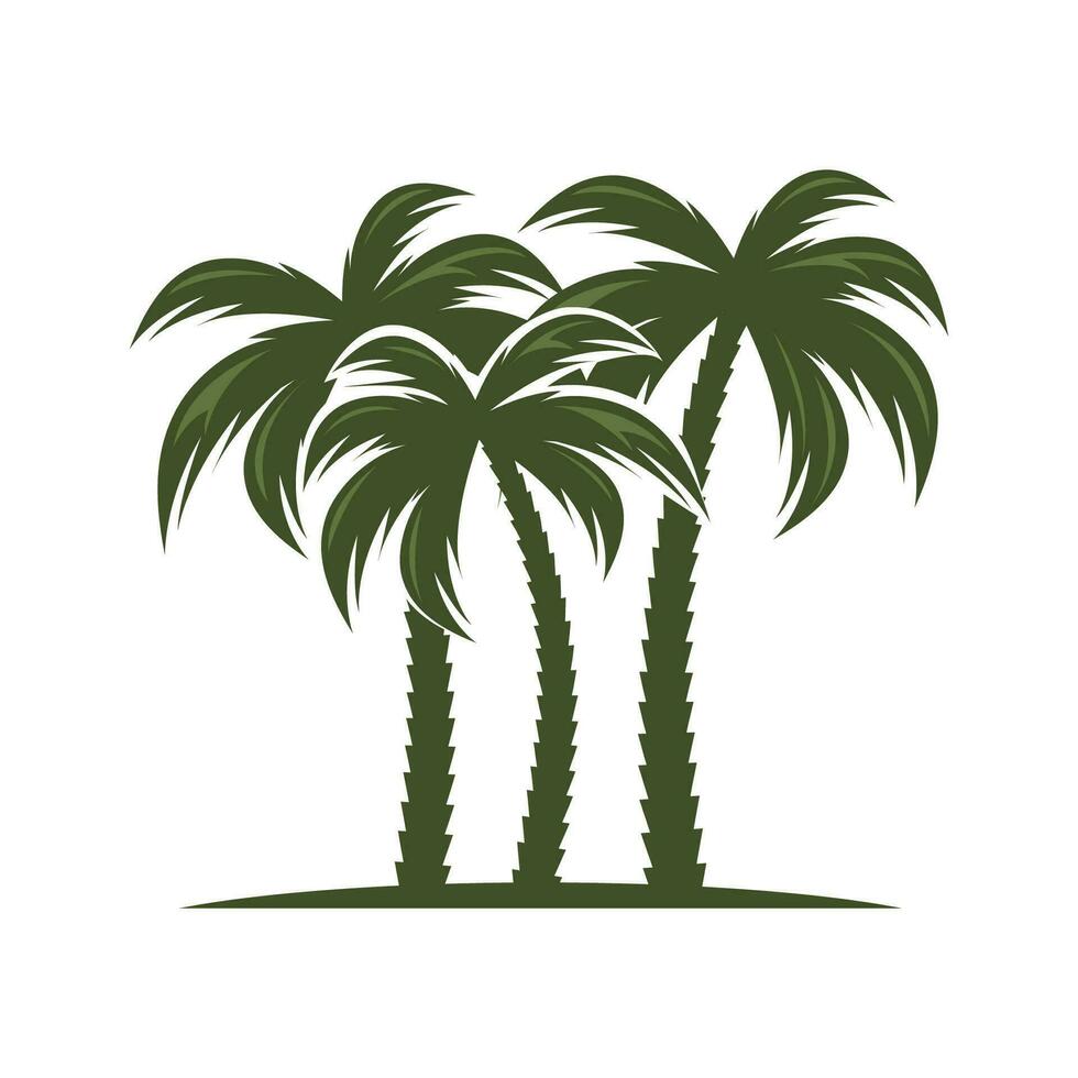 palm tree icon vector design illustration  tropical tree symbol