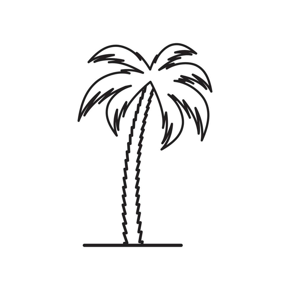 palma árbol icono vector diseño ilustración tropical árbol símbolo