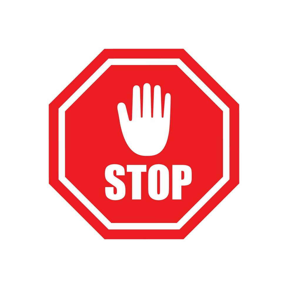 stop sign vector design illustration  traffic sign symbol