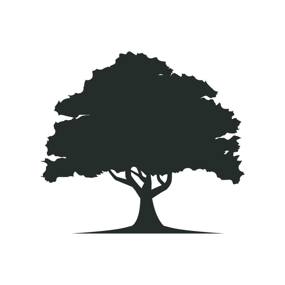 oak tree vector design illustration isolated on white background