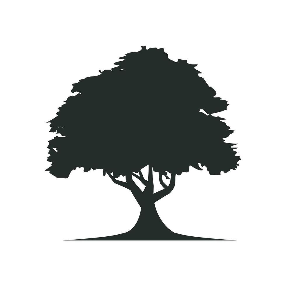 oak tree vector design illustration isolated on white background