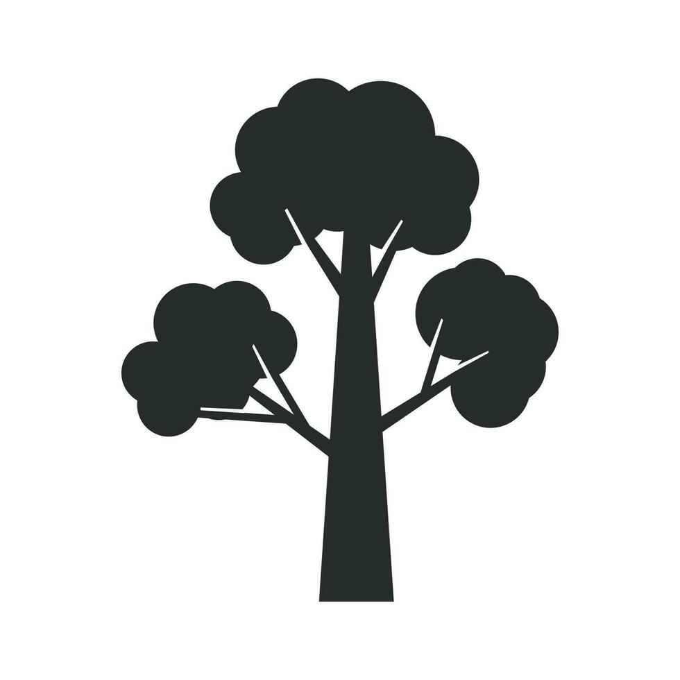 árbol icono vector diseño ilustración aislado en blanco antecedentes