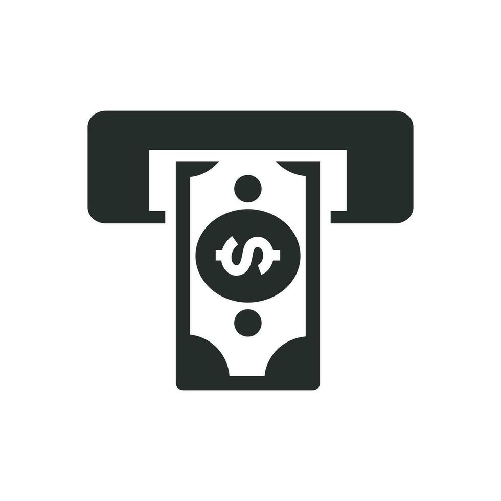 Cajero automático icono vector diseño ilustración Cajero automático negocio concepto