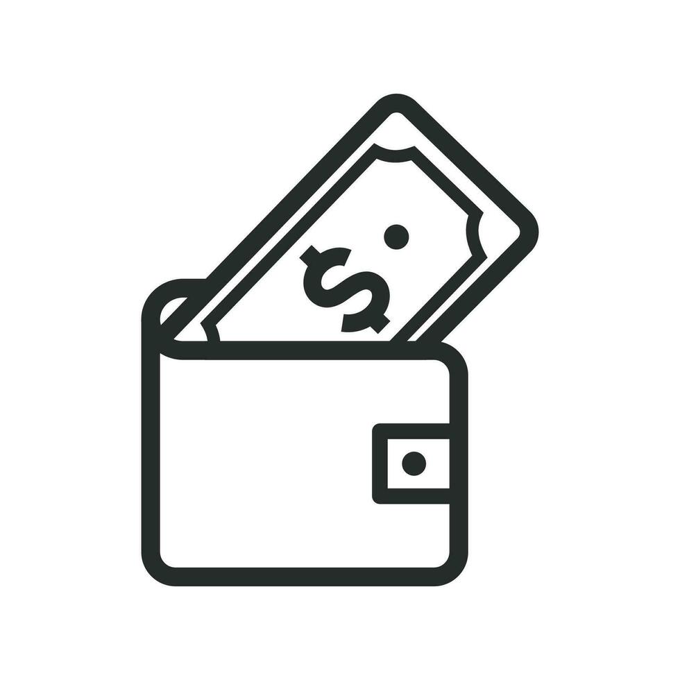 wallet icon vector design illustration saving money concept