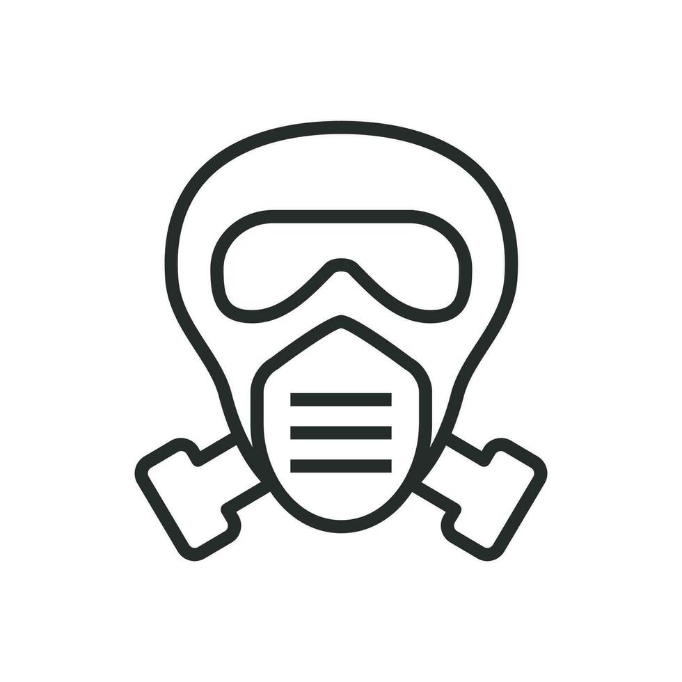 gas máscara icono vector diseño ilustración protector concepto