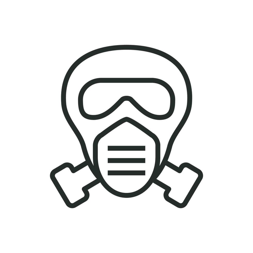 gas mask icon vector design illustration  protective concept