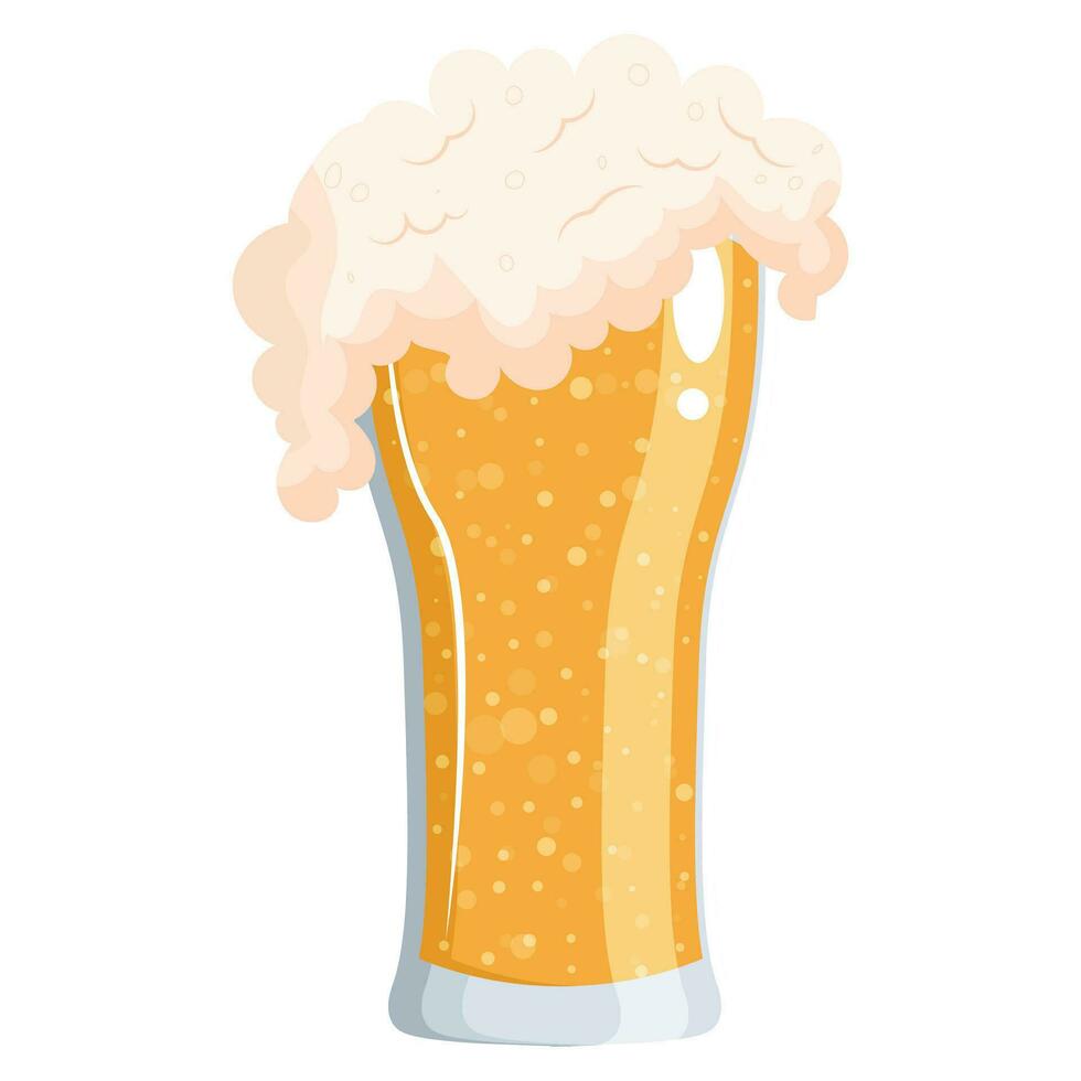 vector glass of beer on a white background