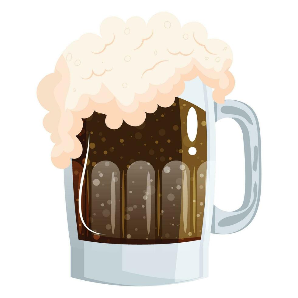 vector glass of beer on a white background