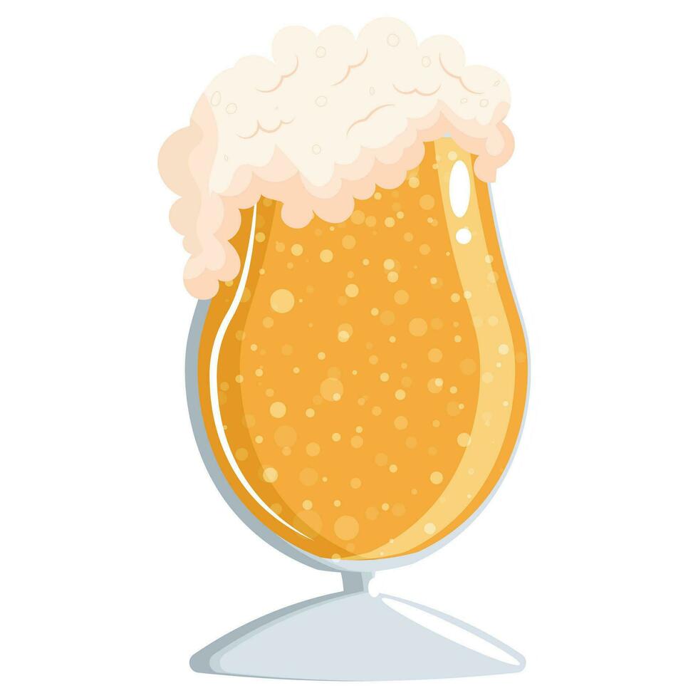 vector glass of beer on a white background