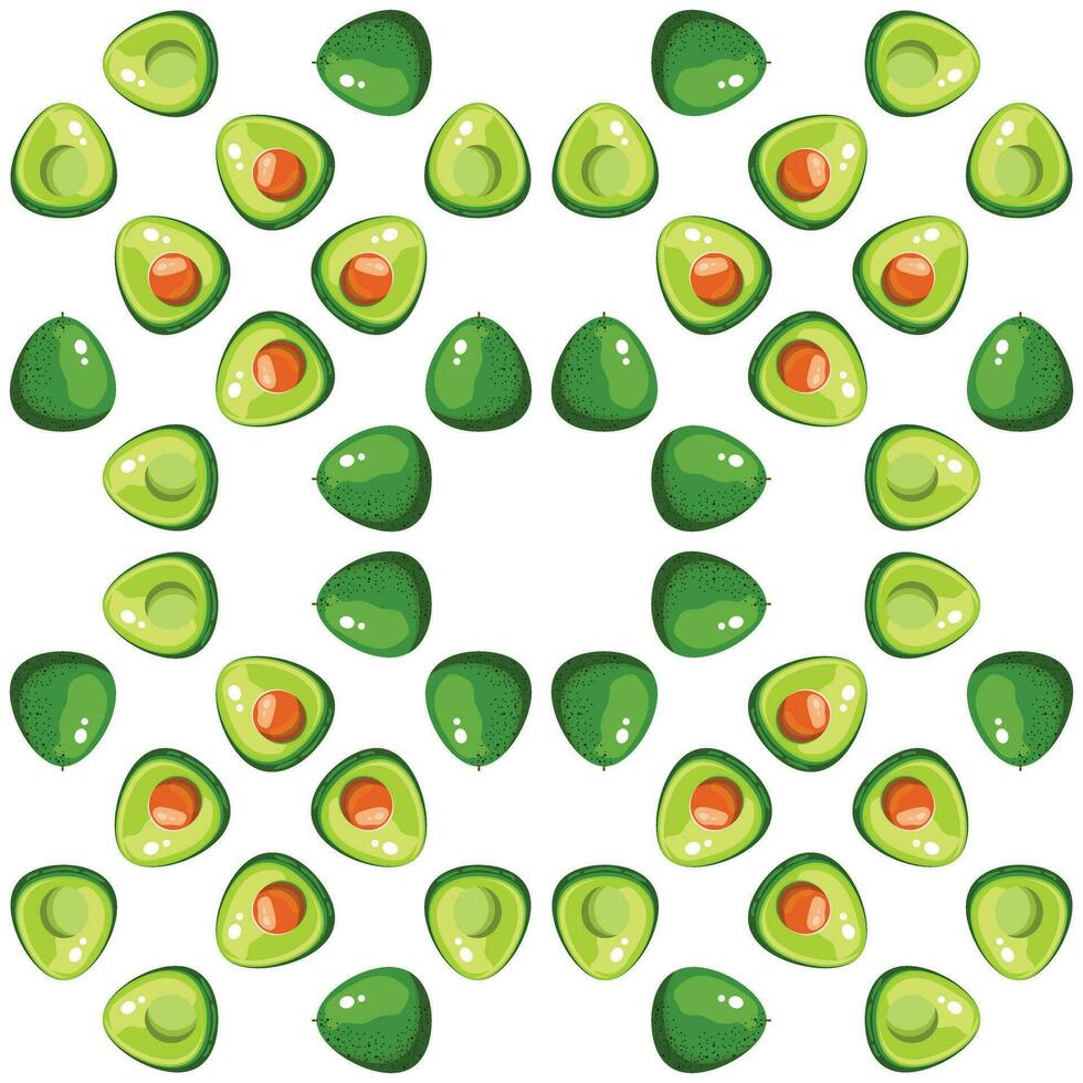 Healthy food. Avocado print Seamless avocado pattern for textiles, prints, clothing, blanket, banner, and more. vector