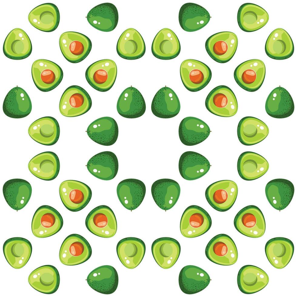 Healthy food. Avocado print Seamless avocado pattern for textiles, prints, clothing, blanket, banner, and more. vector