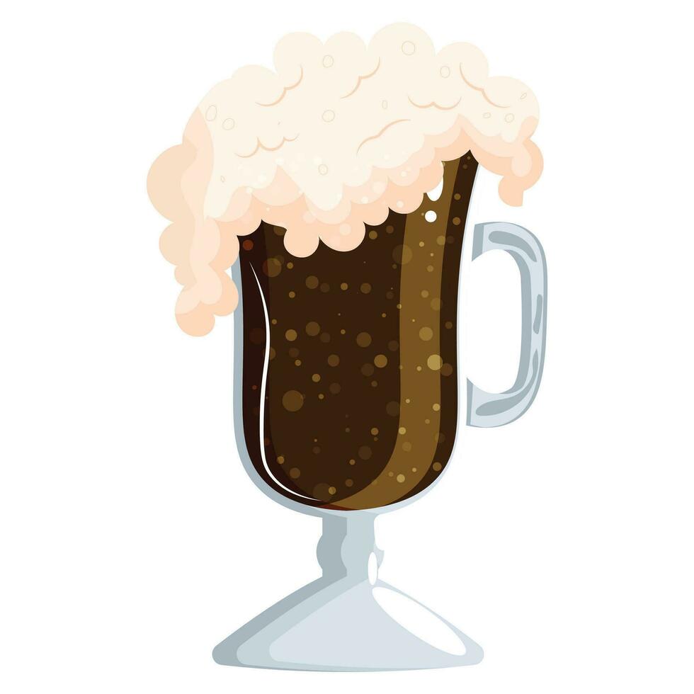 vector glass of beer on a white background
