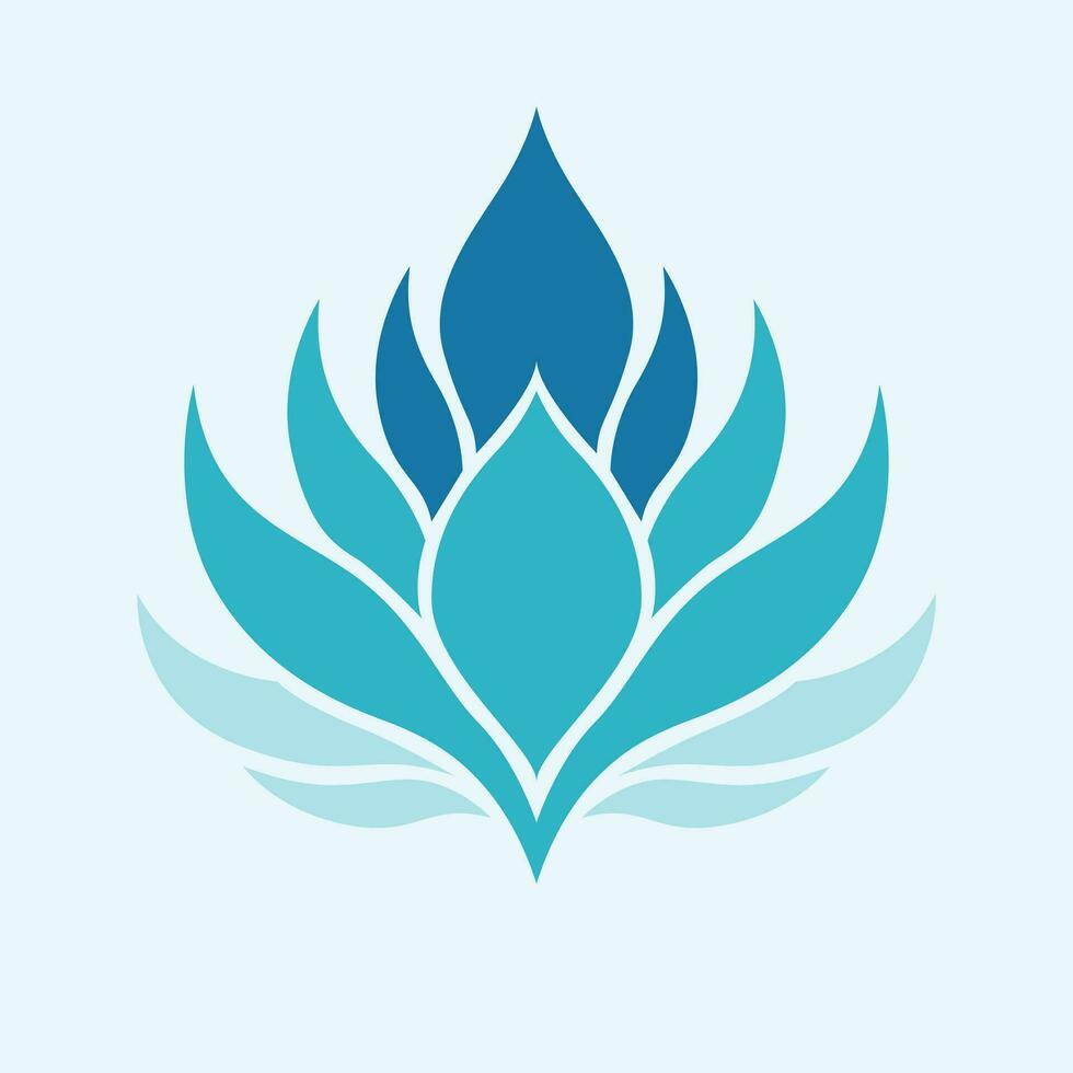 Lotus flower vector icon design. Floral logo design.