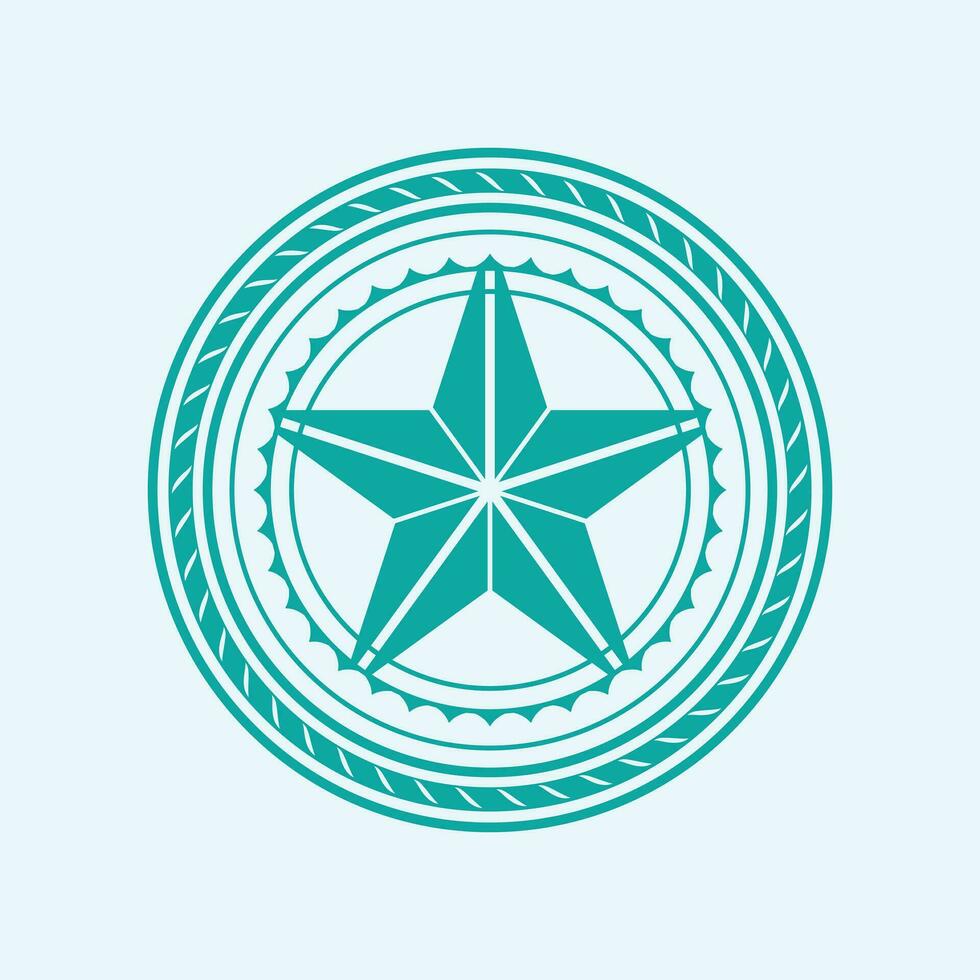 Star vector icon design. Abstract round vector logo element.