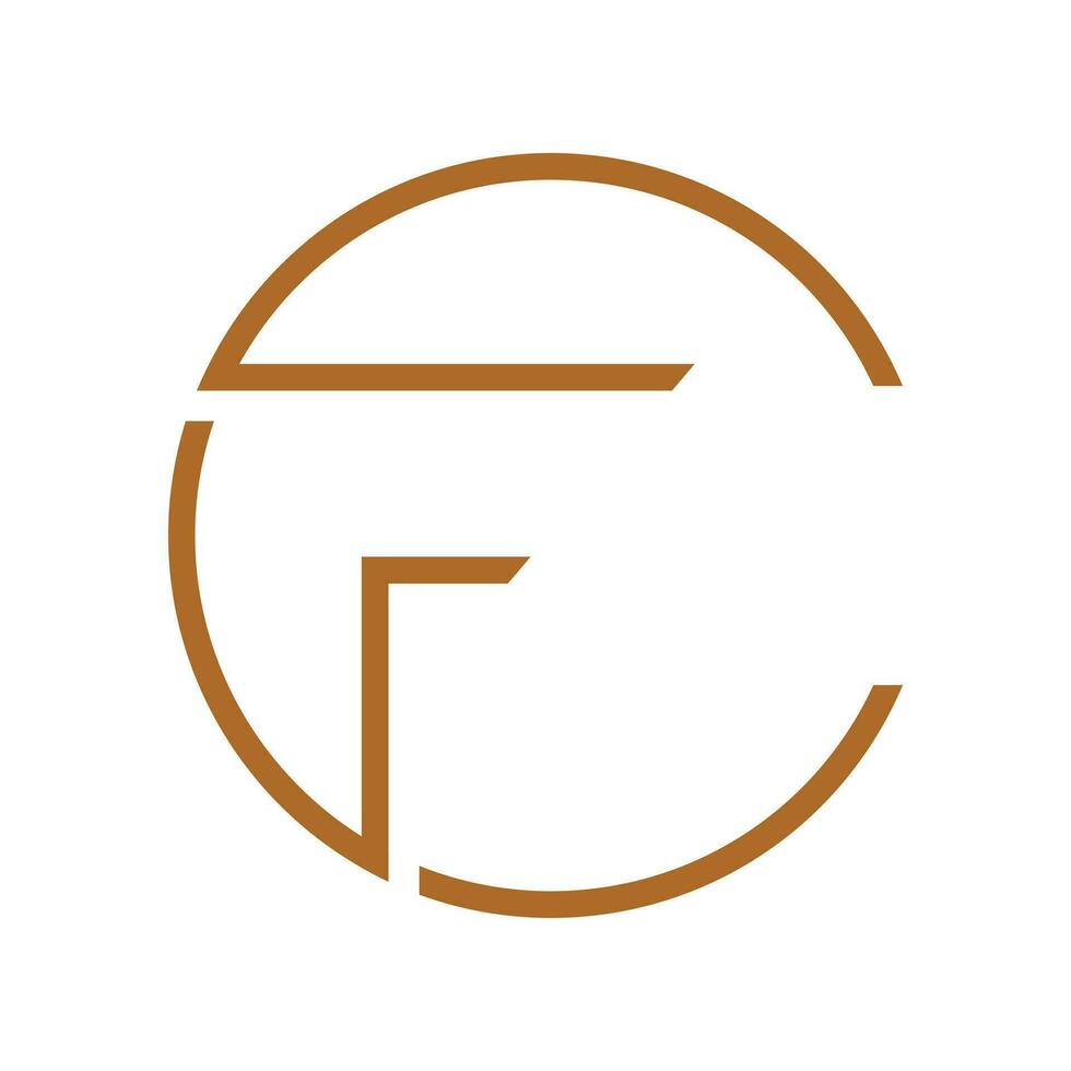 C y F vector iniciales diseño. cf y fc vector logo diseño.