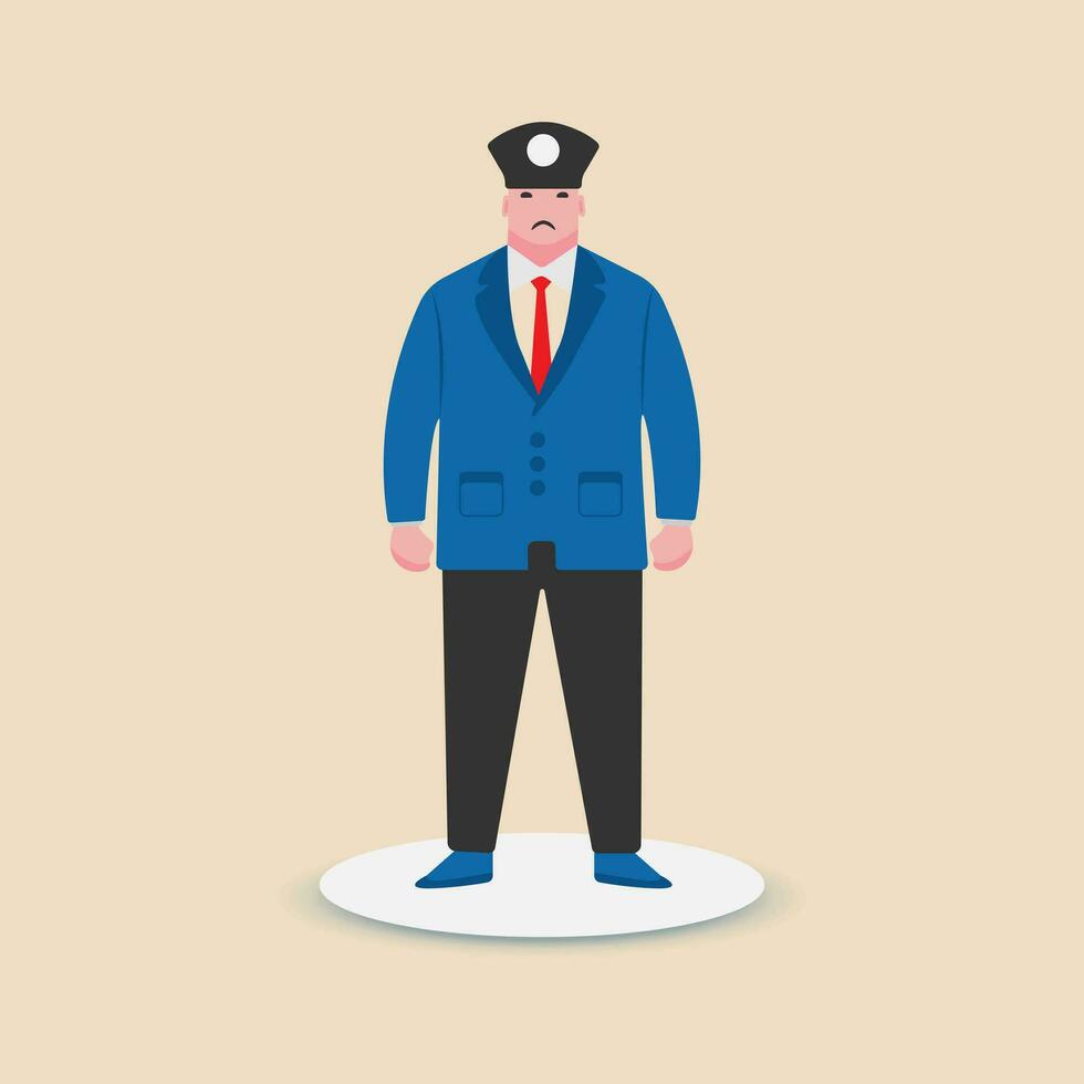 A bodyguard is a type of security guard,government law enforcement officer, or service member who protects a person or a group of people.Vector Illustration.Flat design. vector