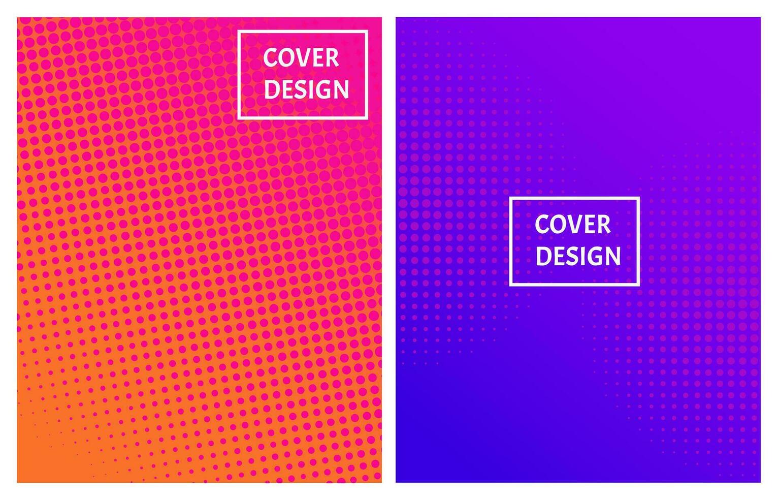 Backgrounds with halftones and dot. Bright cover with gradient. Vector pop art