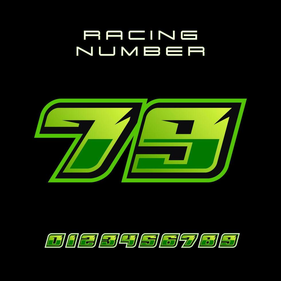 Racing Number 79 Vector Design Template