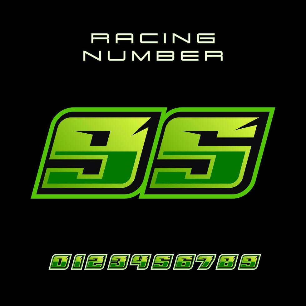 Racing Number 95 Vector Design Template