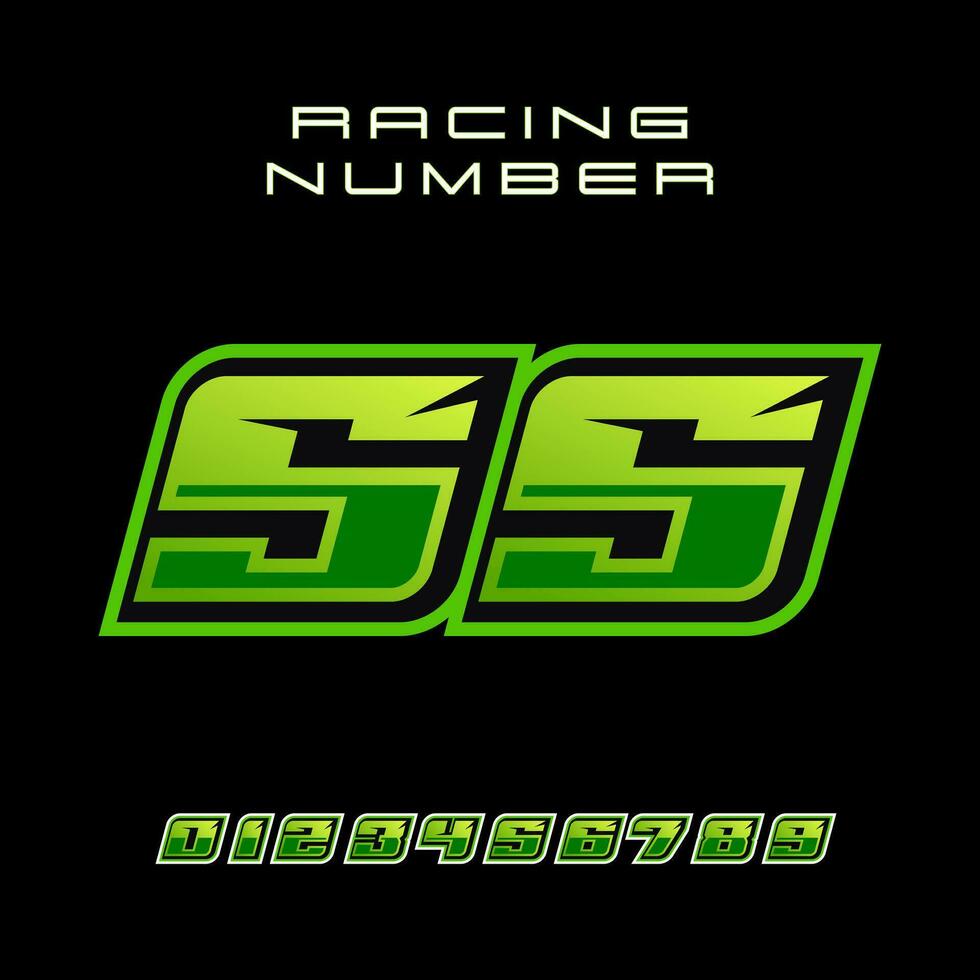 Racing Number 55 Vector Design Template