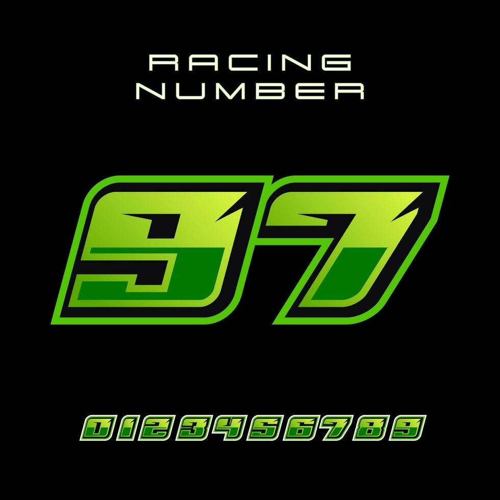 Racing Number 97 Vector Design Template