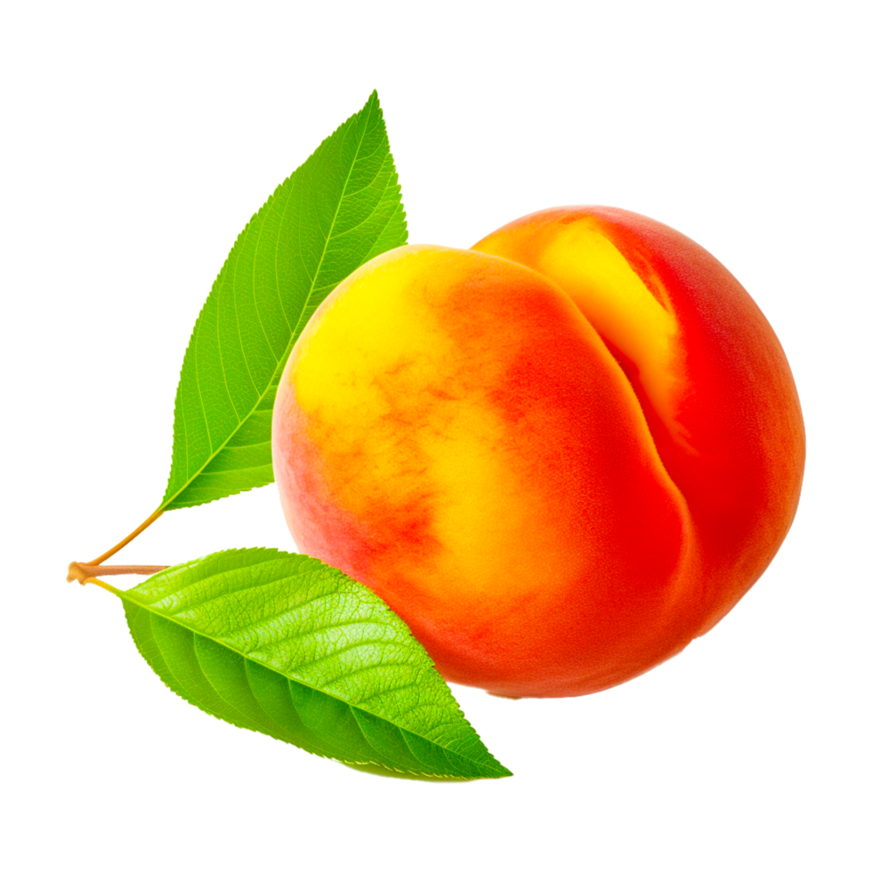 peach with a leaf Generative Ai png