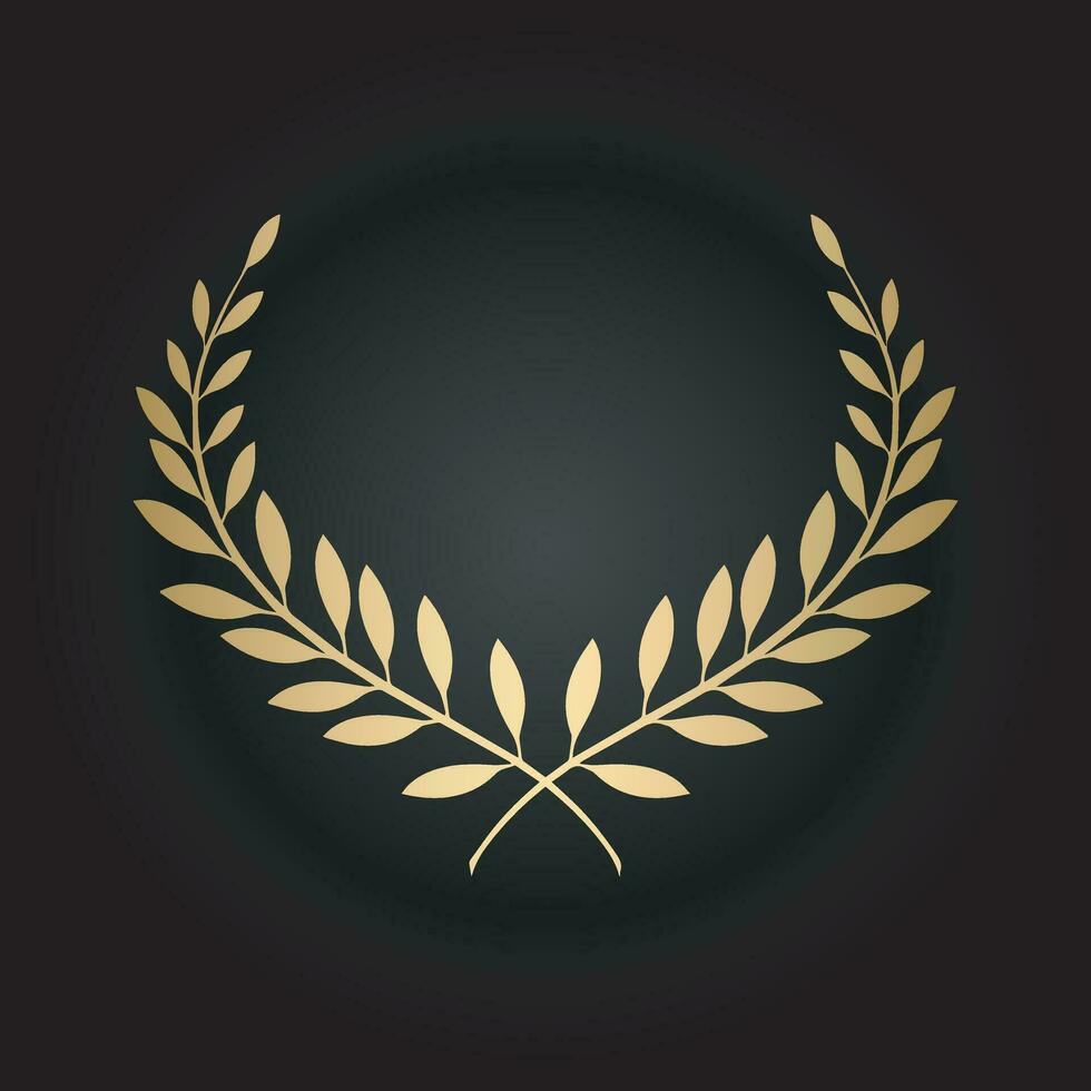 Vector Golden Floral Illustration