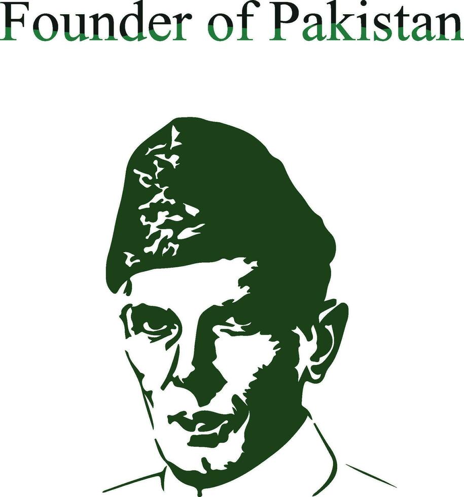 fundador de pakistán vector