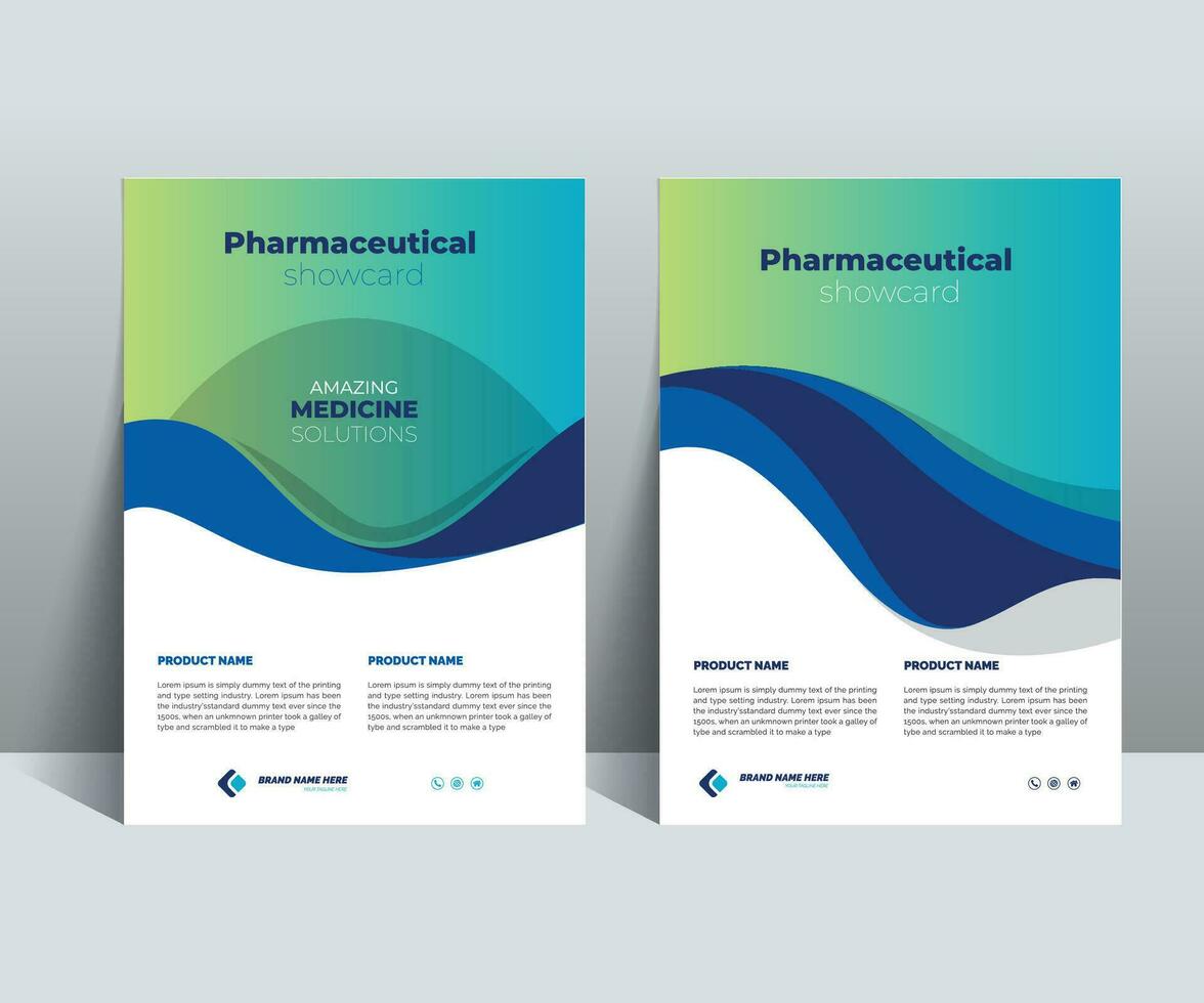 Pharmaceuticals Show card Design Template adept for multipurpose Projects vector