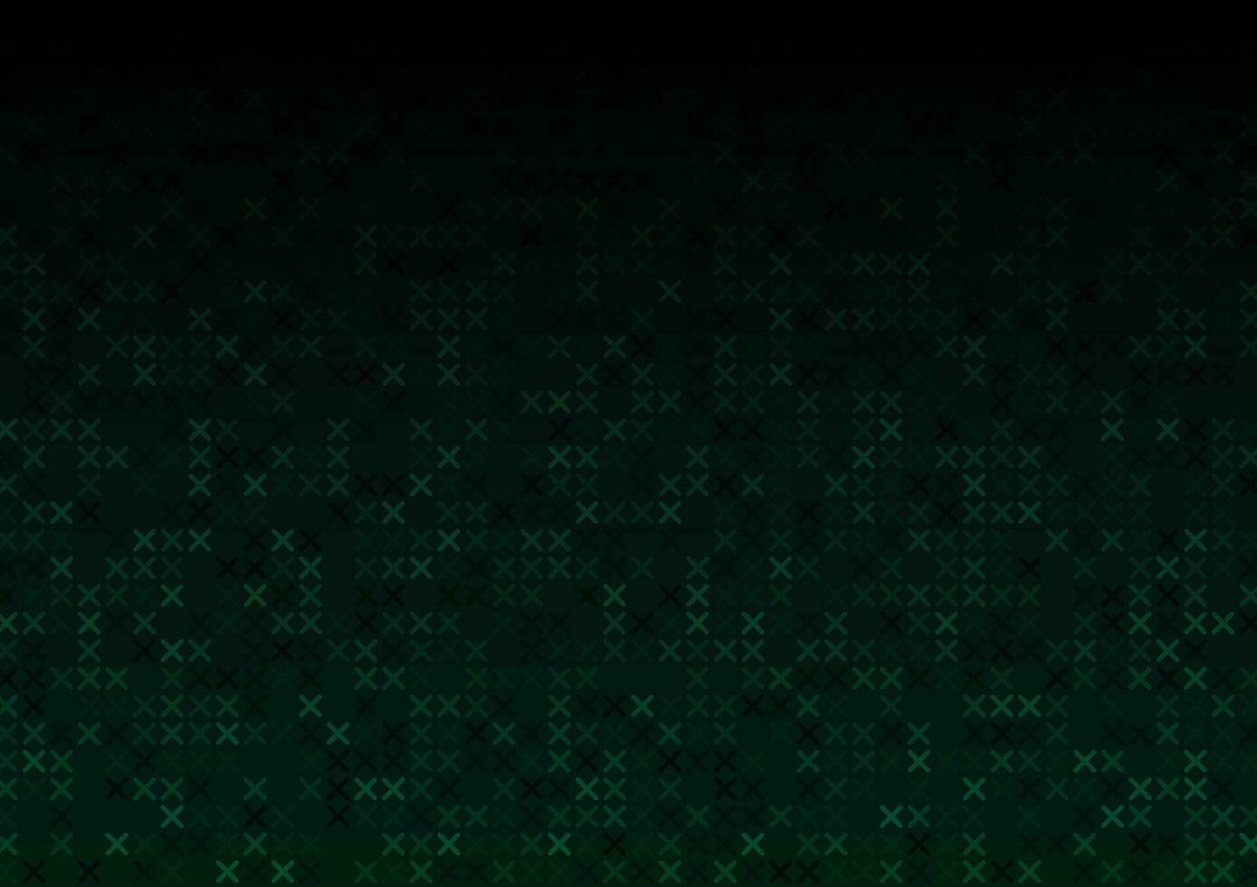 Abstract dark green x pattern digital technology background vector