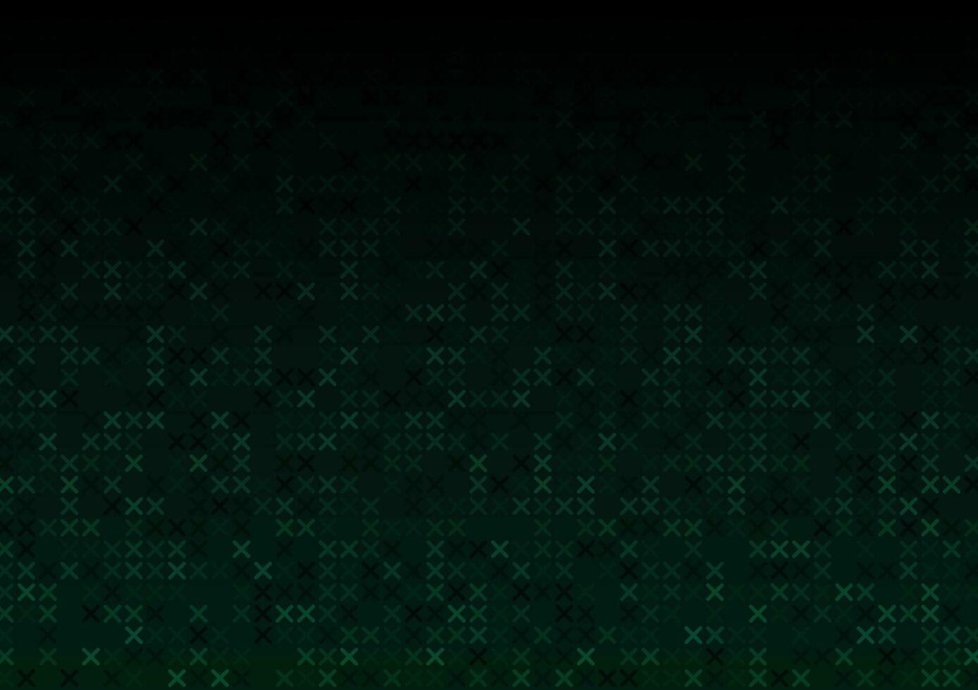 Abstract dark green x pattern digital technology background vector