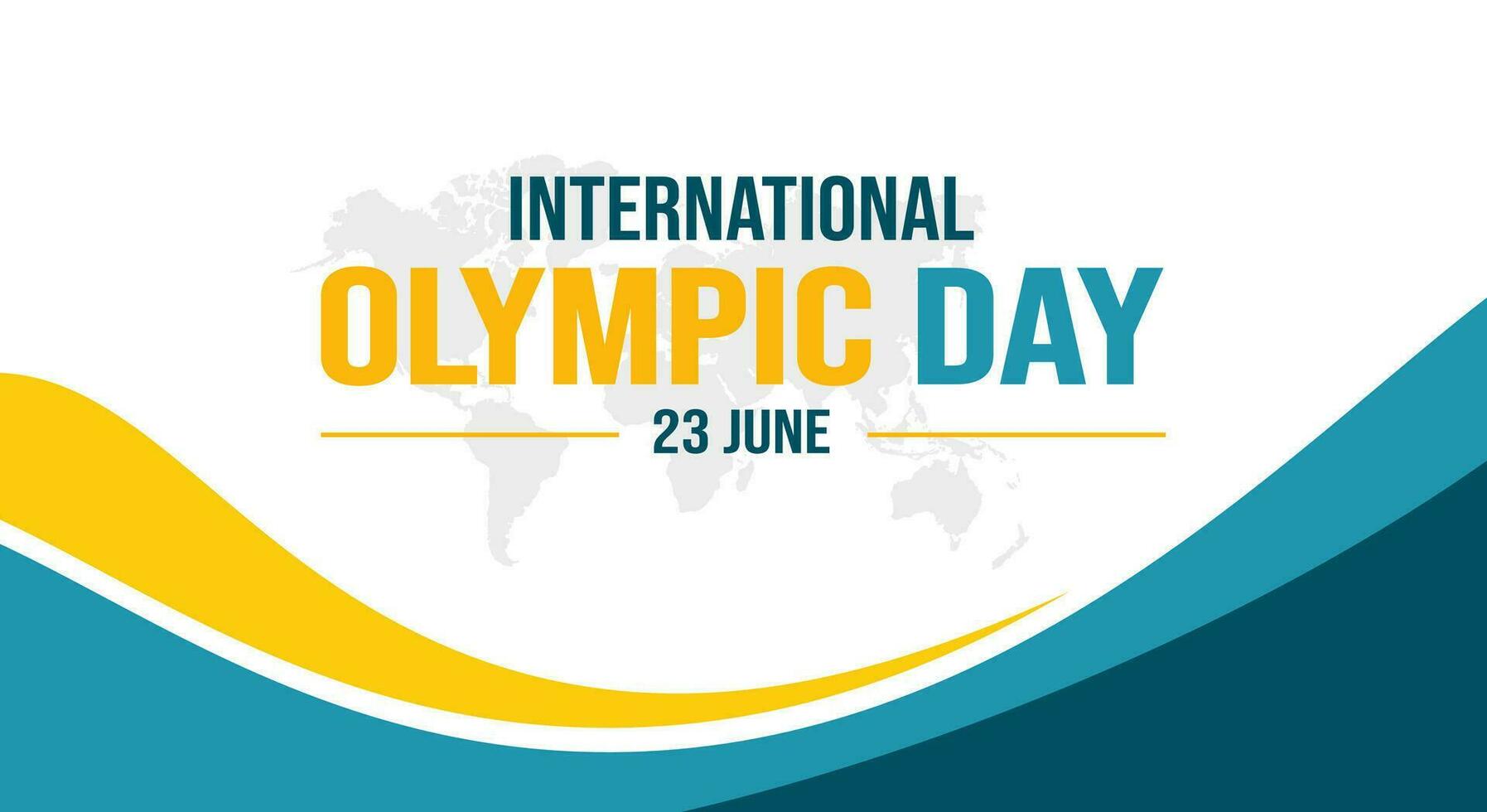 International Olympic Day background or banner design template. vector