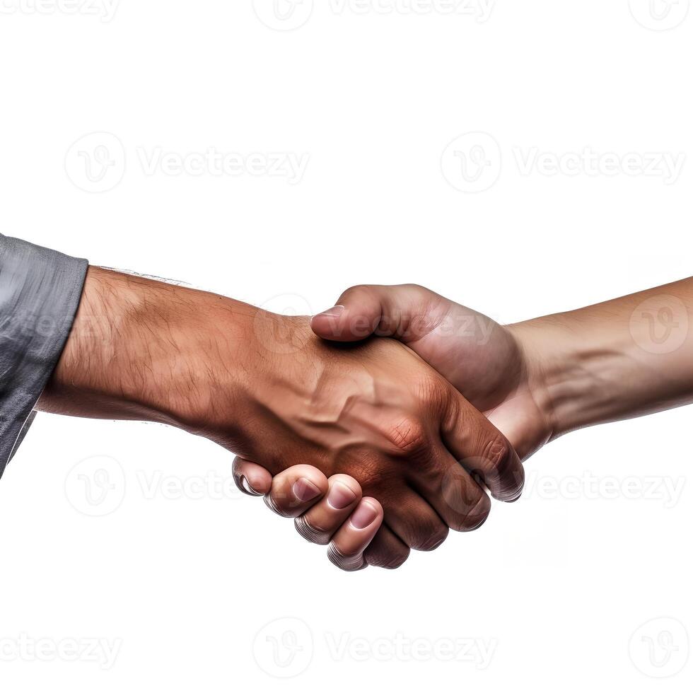 Handshake on White Backgroud photo