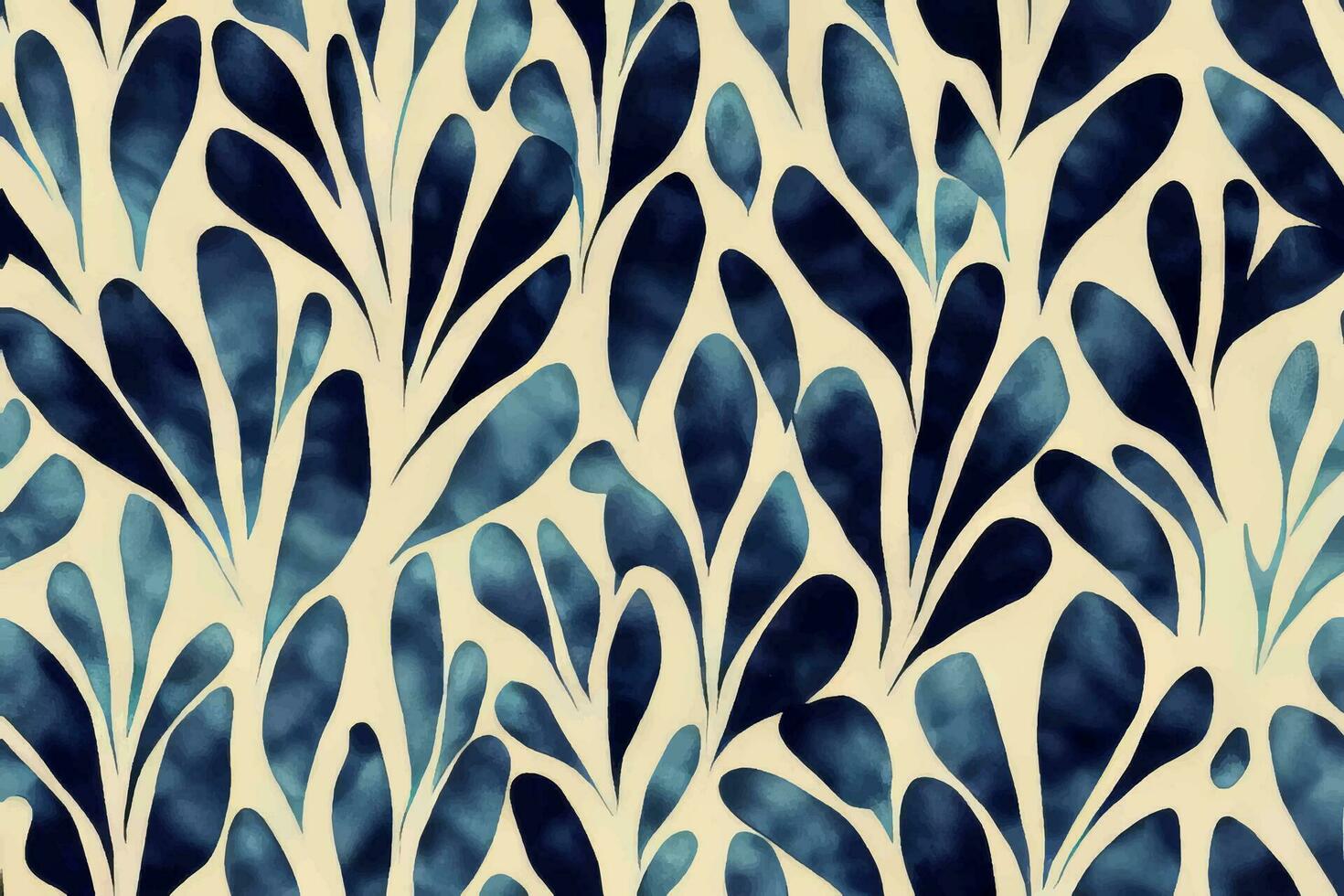 Corbata colorante shibori tye morir resumen batik cepillo tinta espiral remolino tela circulo sin costura diseño pintar retro botánico geométrico repetir dibujo loseta vector verde marrón oscuro azul colores , azul hojas