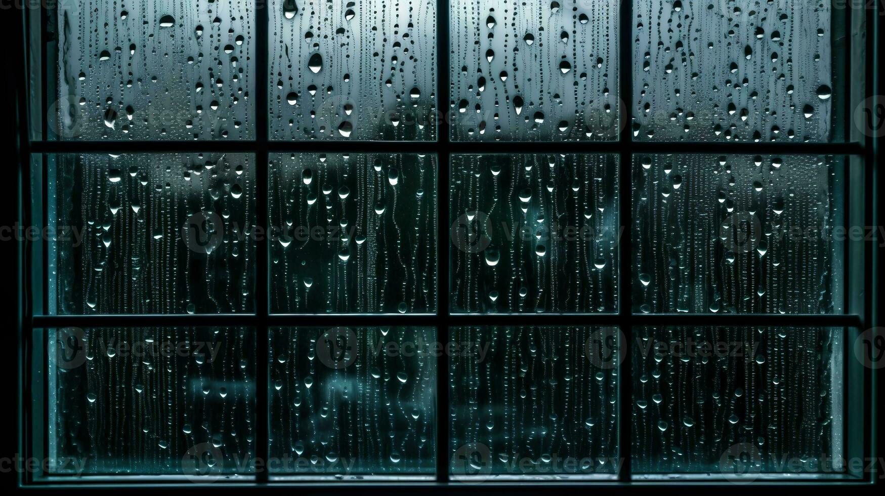 Moist Window Background AI Generated photo