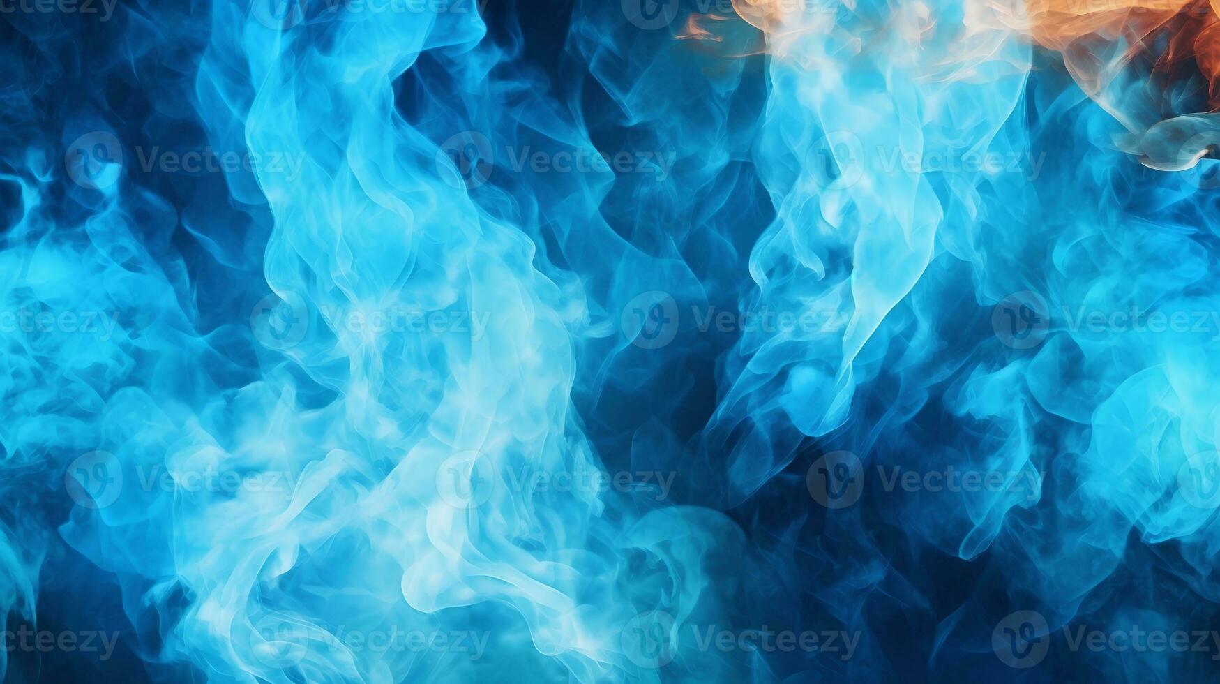 Blue Fire Background AI Generated photo