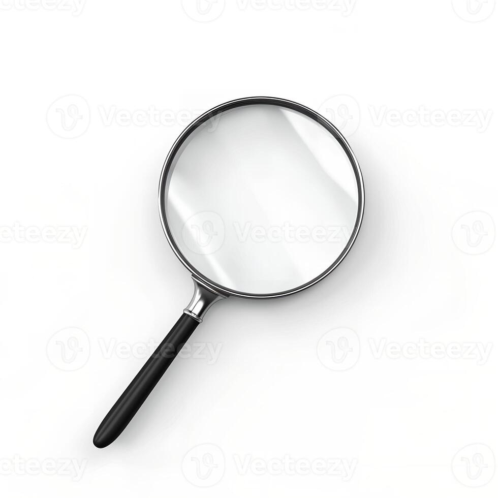 Magnifier Glass on White Backgroud AI Generated photo