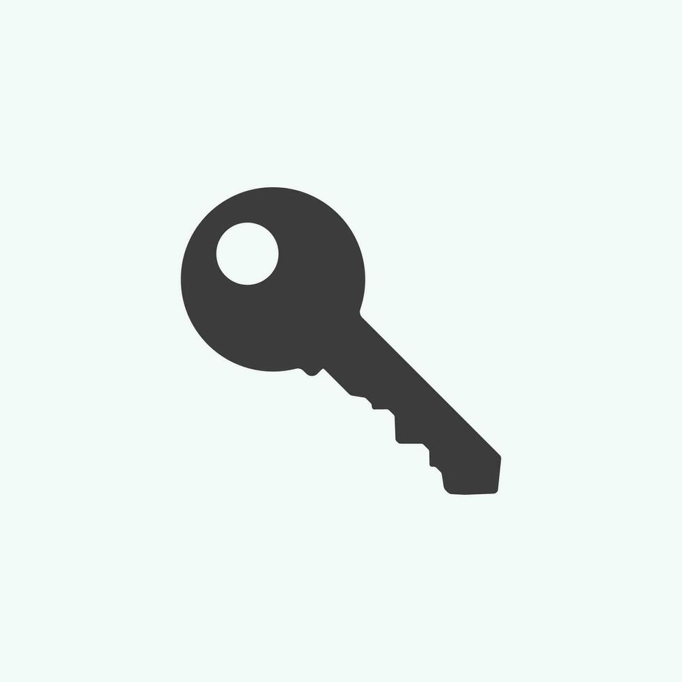 Key icon in trendy flat style. Key symbol for your web site design, Logo, App, UI. Vector illustration