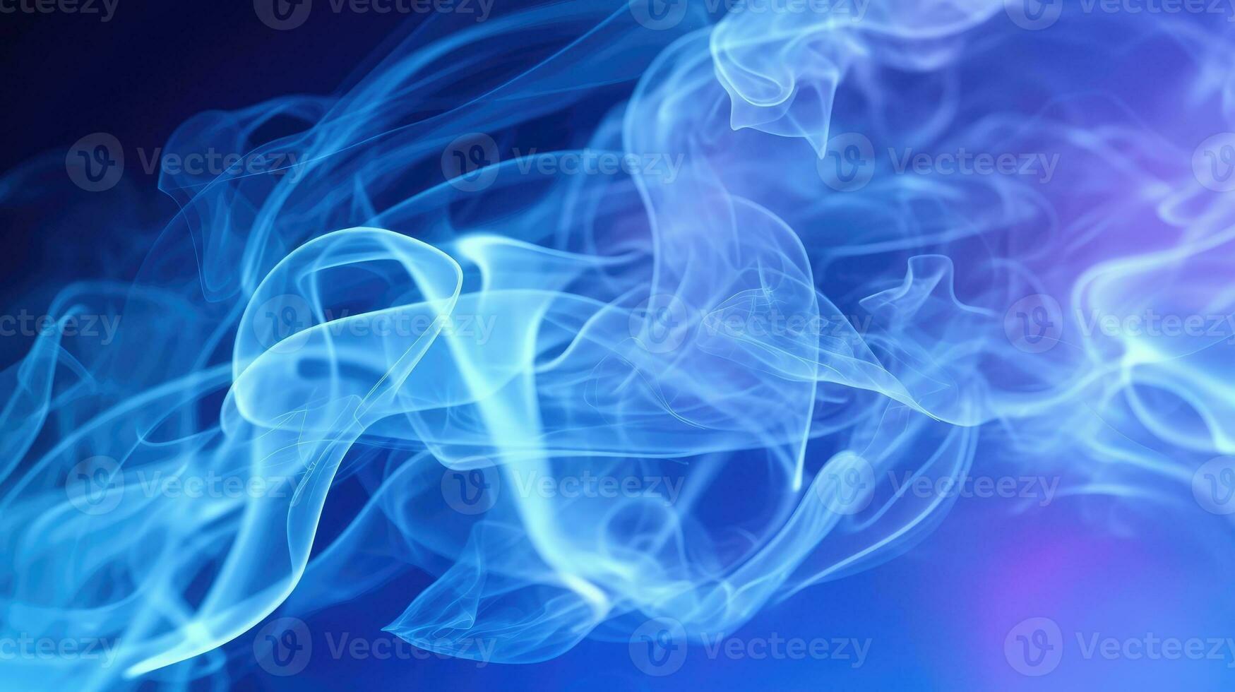Neon Blue Smoke Background AI Generated photo