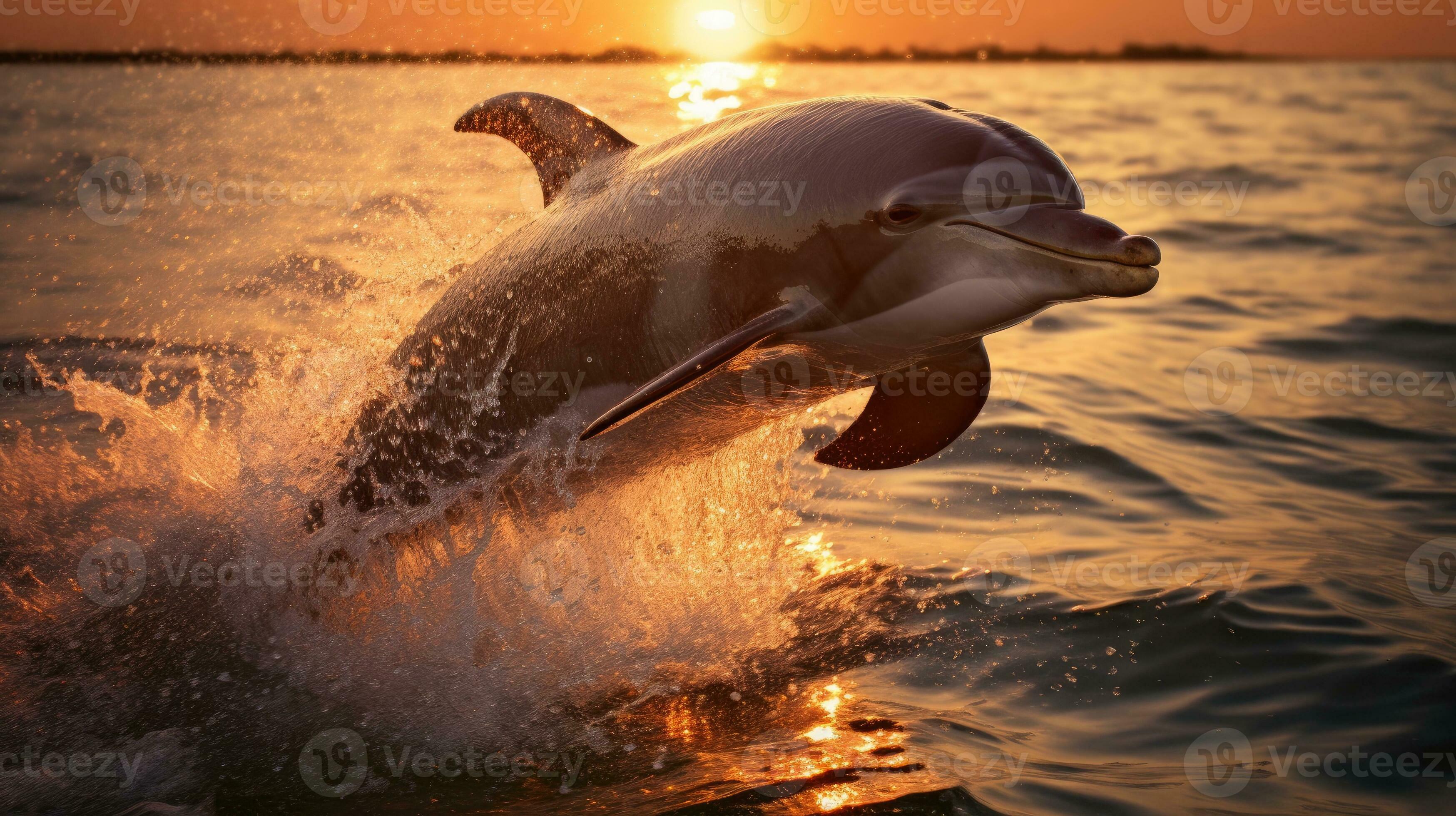 Dolphin jumping out of water AI Generated 26510886 Stock Photo at Vecteezy
