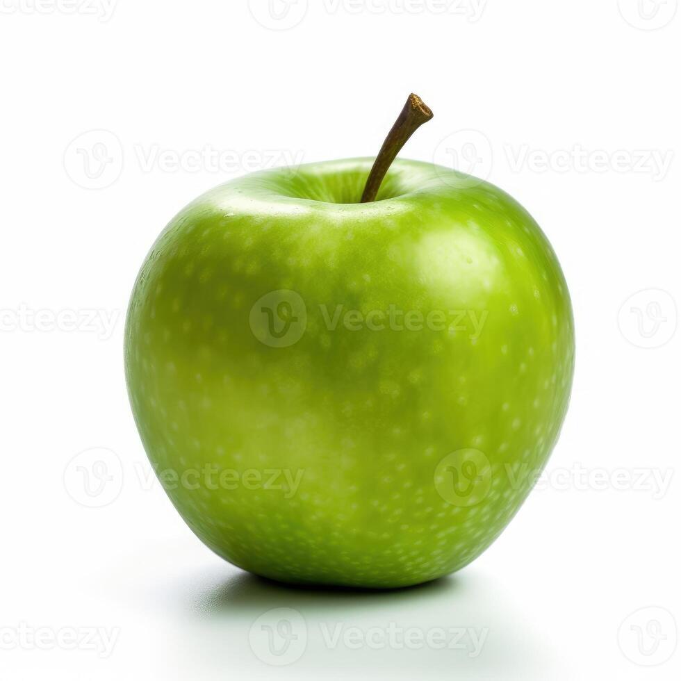 verde manzana aislado en blanco antecedentes ai generado foto